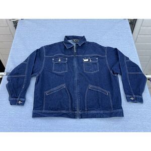 2000s Y2K Rocawear Men's Denim Jean Jacket Hip Hop‎ Size 3XL